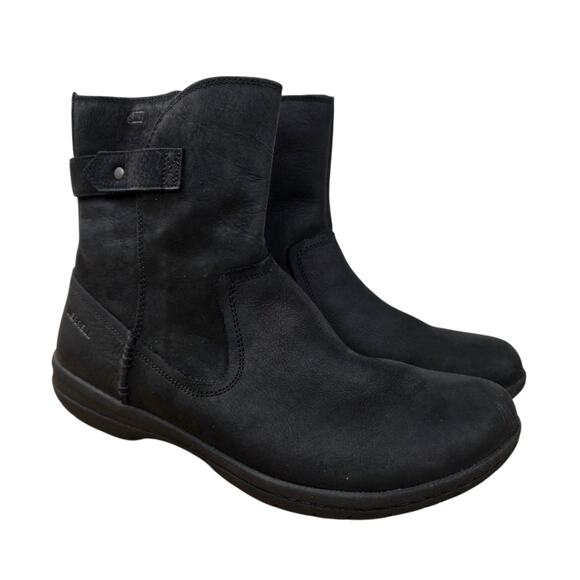 Merrell Encore Kassie Mid Waterproof Boots Women’s Size 9 Black Leather Zip - Picture 1 of 9